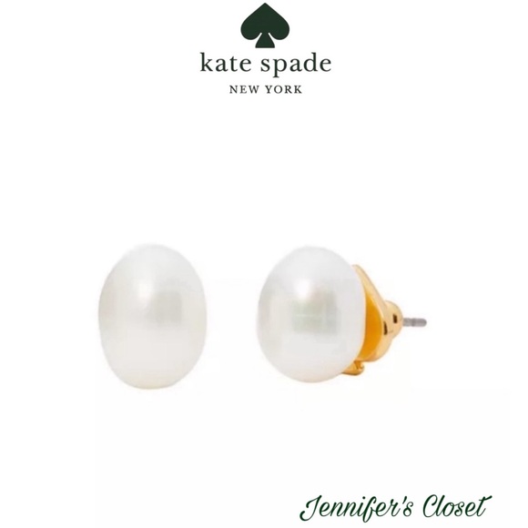 Kate Spade  Earrings NWT / Freshwater Pearl Stud Earrings - Picture 1 of 7